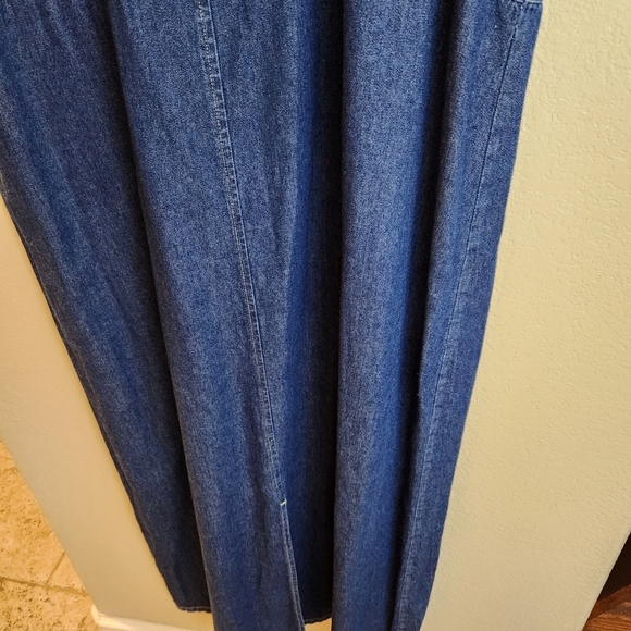 Vintage 90s Bobbie Brooks Denim Cottagecore Granny Teacher Maxi Dress XL - Picture 4 of 6